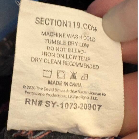 Section 119 David Bowie Button-down Shirt All Over Aladdin Sane XL Bolt - Picture 12 of 13